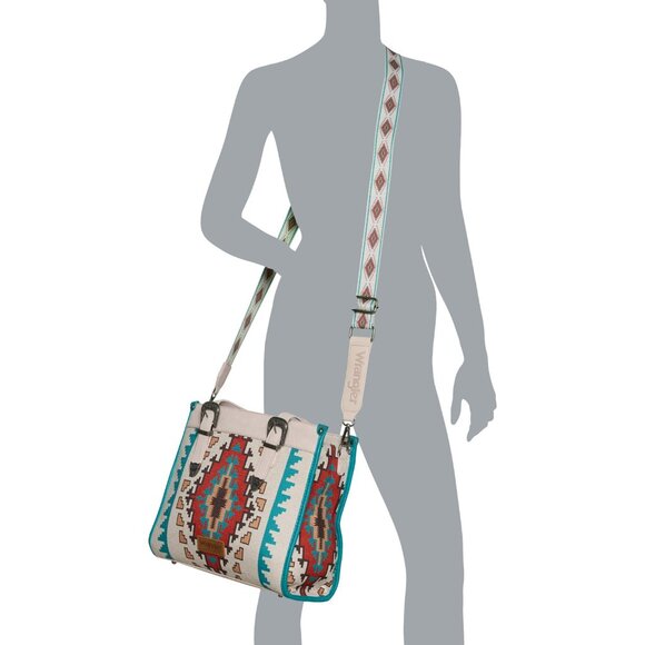 ***Wrangler Aztec-Print Satchel with Buckles*** - Picture 2 of 5